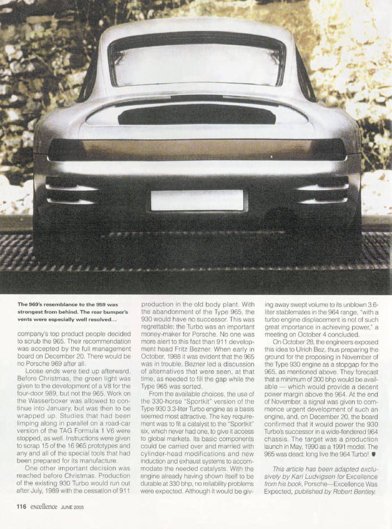 Illustration for article titled Porsche 969/965 Story, Prototypes and Styling Exercises
